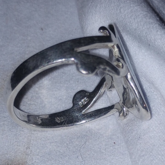 RARE!NAVAJO JESSE CLAW GENUINE TURQUOISE AND 925 SILVER RING, MARKED JC AND 925 - Picture 2 of 7